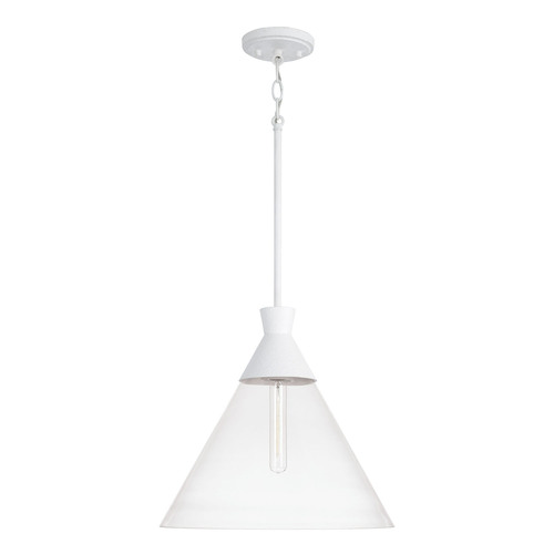 Paloma 15-Inch Pendant in Textured White by Capital Lighting