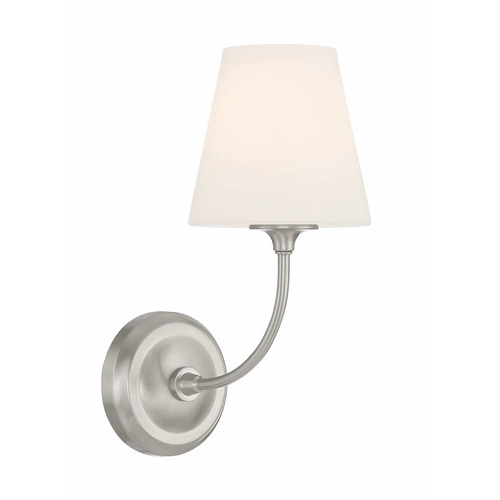 Crystorama Lighting Libby Langdon Sylvan Wall Sconce in Nickel by Crystorama Lighting 2441-OP-BN