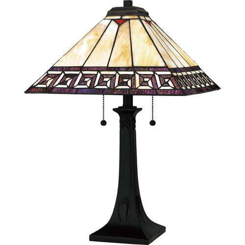 Quoizel Lighting Tiffany Matte Black Table Lamp by Quoizel Lighting TF16138MBK