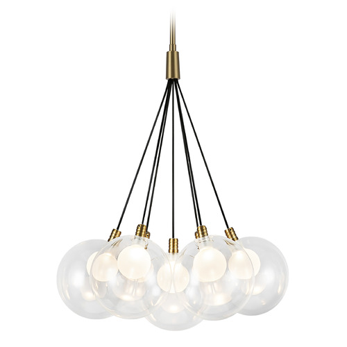 Kuzco Lighting Bolla Brushed Gold LED Pendant Light with Globe Shade