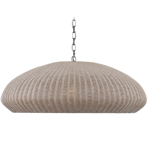 Kokomo Polished Nickel Ash Wicker Pendant