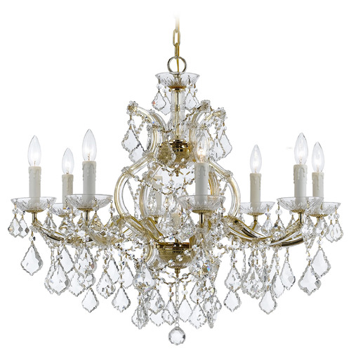 Crystorama Lighting Crystorama Lighting Maria Theresa Gold Crystal Chandelier 4408-GD-CL-SAQ