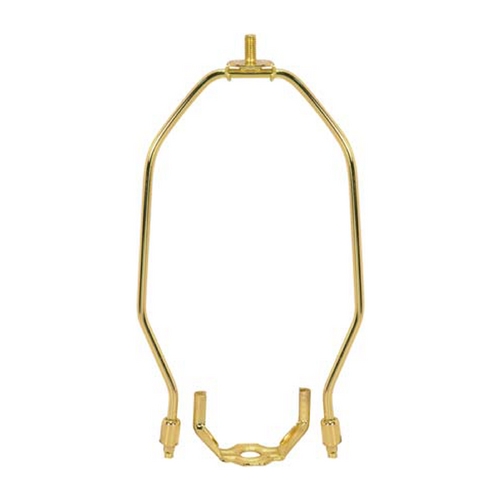 Heavy Duty Harp for Table and Floor Lamps - 8-Inch in Brass by Satco Lighting