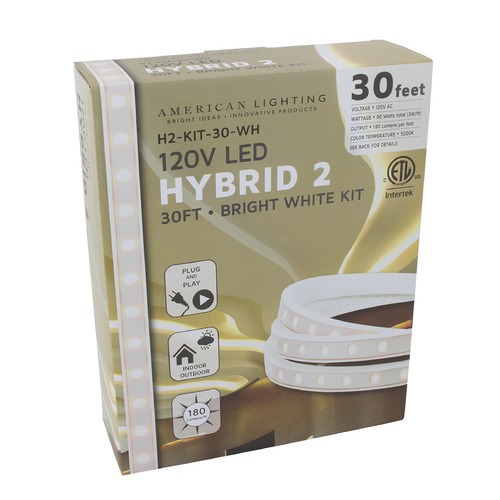 American Lighting Hybrid 2 LED Rope 30-Foot Kit 5000K by American Lighting H2-KIT-30-WH