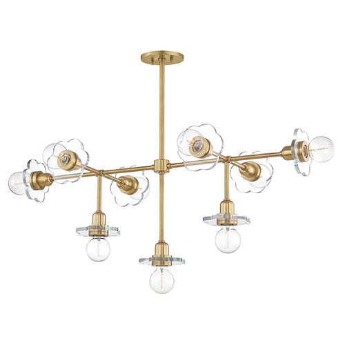 Mitzi by Hudson Valley Alexa 9-Light Chandelier in Aged Brass by Mitzi by Hudson Valley H357809-AGB