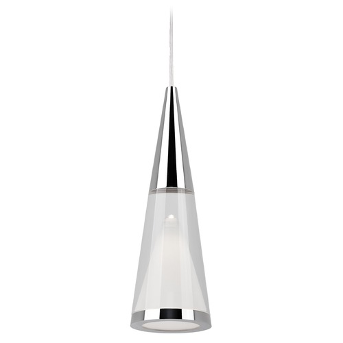 Kuzco Lighting Modern Chrome LED Mini Pendant 3000K 300LM by Kuzco Lighting 402401CH-LED