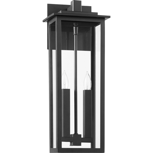 The Westerly Large 2-Light Noir Lantern Quorum International by Quorum Lighting