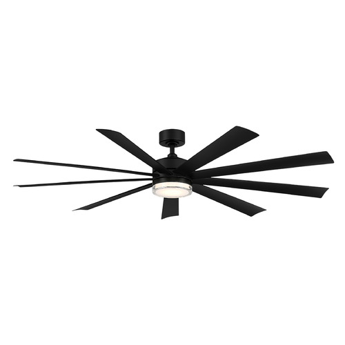 Modern Forms Wynd Xl Matte Black LED Ceiling Fan with Light