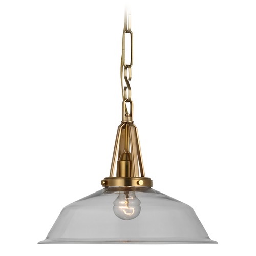 Visual Comfort Signature Collection Chapman & Myers Layton 14-Inch Pendant in Brass by Visual Comfort Signature CHC5461ABCG