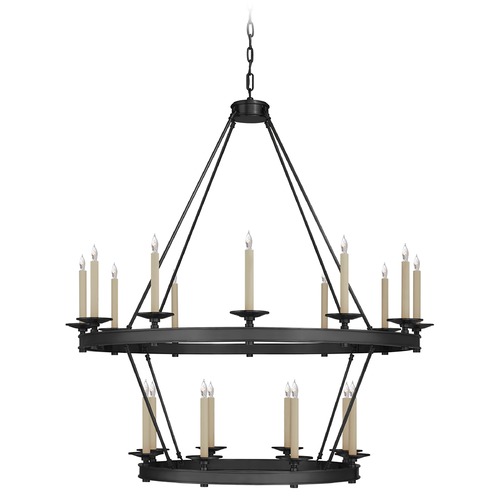 Visual Comfort Signature Collection Chapman & Myers Launceton Large Chandelier in Bronze by Visual Comfort Signature CHC1607BZ