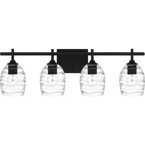Lucy Matte Black Bathroom Light by Quoizel Lighting