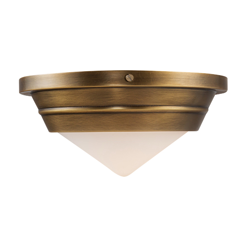 Willard 10-Inch Flush Mount in Vintage Brass by Alora Lighting
