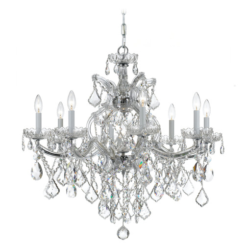 Crystorama Lighting Crystorama Lighting Maria Theresa Polished Chrome Crystal Chandelier 4409-CH-CL-S