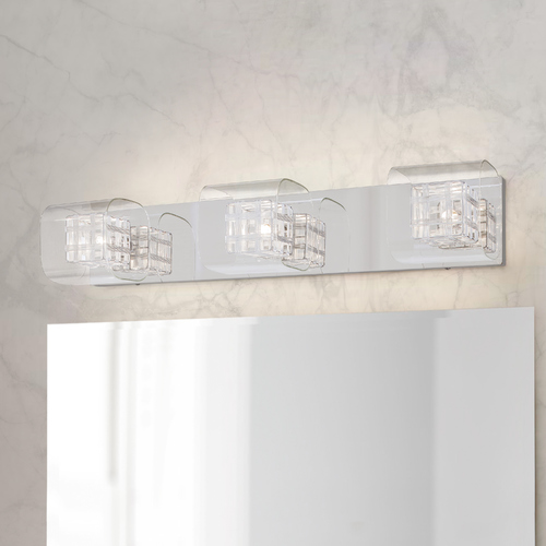 George Kovacs Lighting Three-Light Bathroom Vanity Light with Woven Metal Shade P5803-077