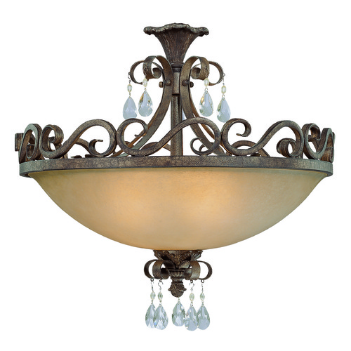 Craftmade Lighting Englewood 24-Inch French Roast Semi-Flush Mount by Craftmade Lighting 25634-FR