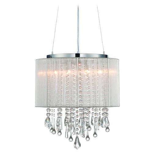 Beverly Drive Silver Silk String Chandelier by Avenue Lighting