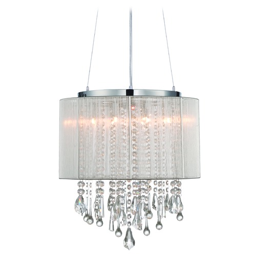 Avenue Lighting Beverly Drive Silver Silk String Mini-Chandelier by Avenue Lighting HF1501-SLV