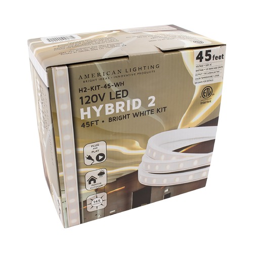 American Lighting Hybrid 2 LED Rope 45-Foot Kit 5000K by American Lighting H2-KIT-45-WH