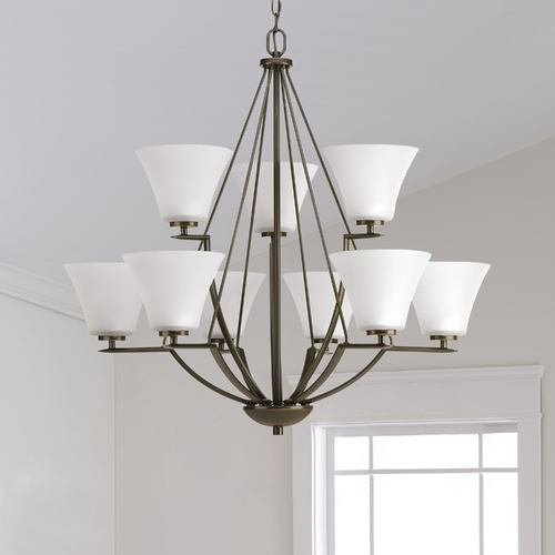 Bravo Antique Bronze Chandelier by Progress Lighting