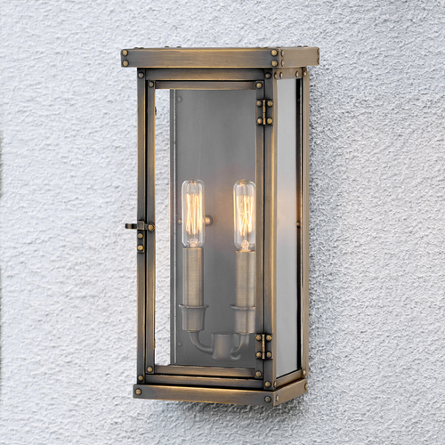 Hinkley Hinkley Hamilton 2-Light 14.25-Inch Dark Antique Brass Outdoor Wall Light 2004DS