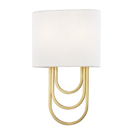 Mitzi by Hudson Valley Farah Aged Brass Sconce by Mitzi by Hudson Valley H210102-AGB