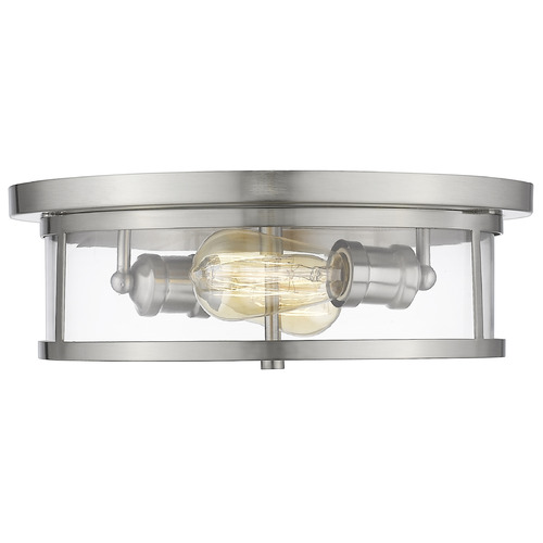 Z-Lite Savannah Brushed Nickel Flush Mount by Z-Lite 462F14-BN