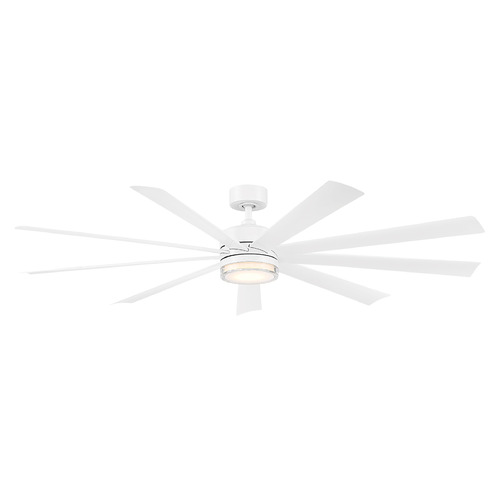 Modern Forms Wynd Xl Matte White LED Ceiling Fan with Light