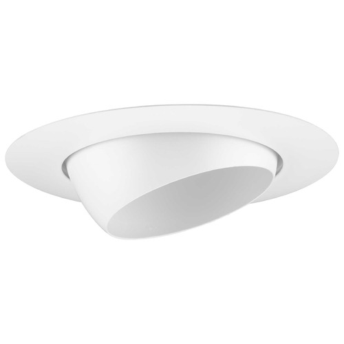 Progress Lighting 6'' Eyeball Trim for 6'' Housing Satin White Recessed Trim
