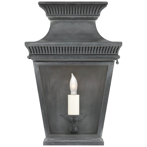 Visual Comfort Signature Collection E.F. Chapman Elsinore Wall Lantern in Weathered Zinc by Visual Comfort Signature CHD2945WZCG