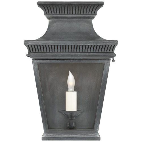 E.F. Chapman Elsinore Wall Lantern in Weathered Zinc by Visual Comfort Signature