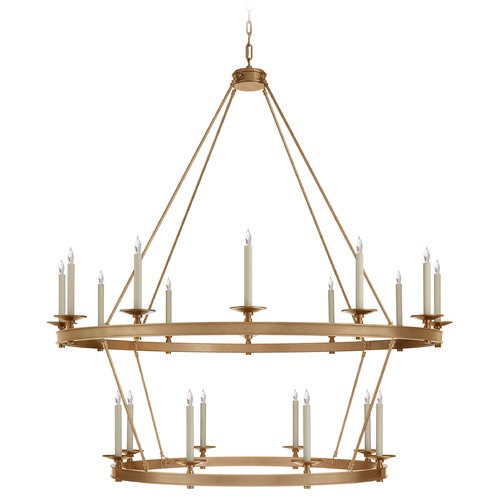 Visual Comfort Signature Collection Chapman & Myers Launceton XL Chandelier in Brass by Visual Comfort Signature CHC1608AB