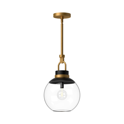 Alora Lighting Copperfield Aged Gold Pendant Light with Globe Shade