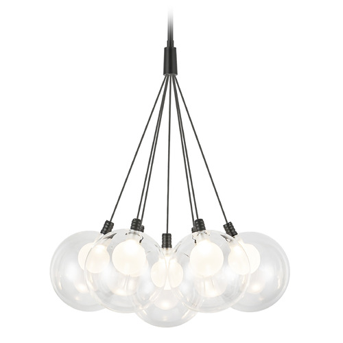 Kuzco Lighting Bolla Black LED Pendant Light with Globe Shade