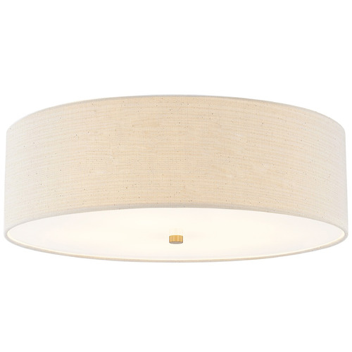 Justice Design Group Justice Design Classic 25 Inch Drum Flush Mount Brass FAB-9732-CREM-BRSS
