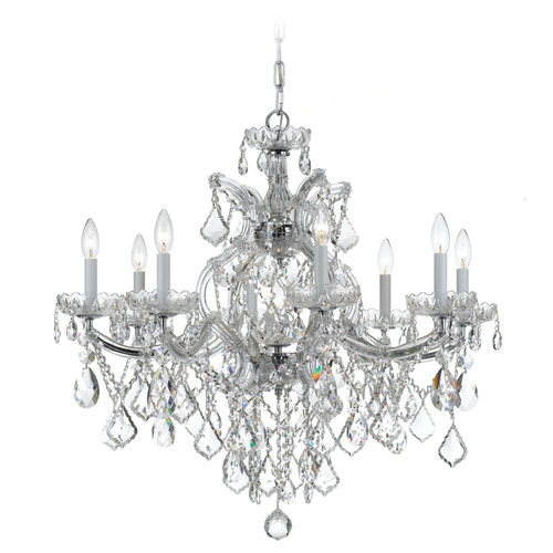 Crystorama Lighting Crystorama Lighting Maria Theresa Polished Chrome Crystal Chandelier 4409-CH-CL-SAQ