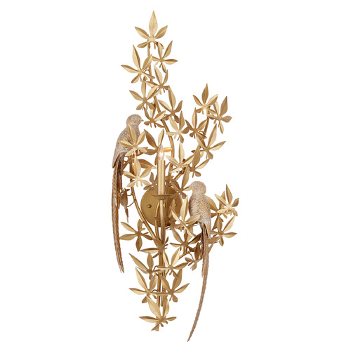 Currey and Company Aviary Swedish Gold Sconce