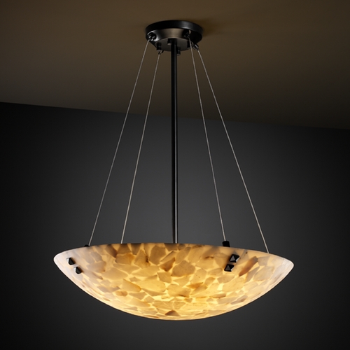 Justice Design Group Justice Design Group Alabaster Rocks! Collection Pendant Light ALR-9662-35-MBLK-F3