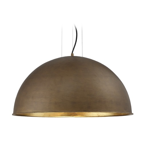 Sommerton 24-Inch Pendant in Rubbed Bronze & Gold Leaf by Savoy House