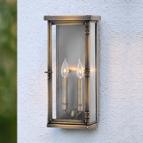 Hinkley Hamilton 18.25-Inch Dark Antique Brass Outdoor Wall Light by Hinkley Lighting 2005DS