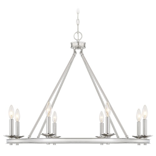 Savoy House Middleton Satin Nickel Chandelier by Savoy House 1-308-8-SN