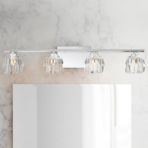 Regalia Polished Chrome 4-Light Bathroom Light by Quoizel Lighting