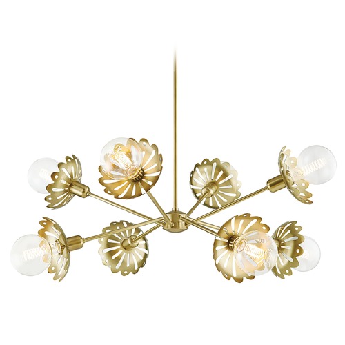 Mitzi by Hudson Valley Mitzi By Hudson Valley Alyssa Aged Brass Chandelier H353808-AGB