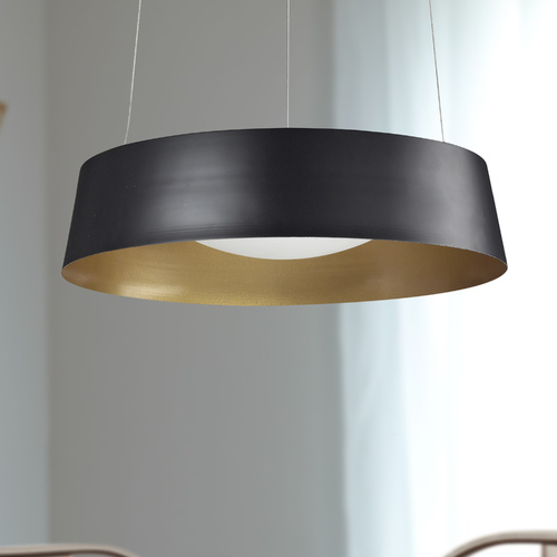 Kuzco Lighting Modern Black and Gold LED Pendant 3000K 955LM by Kuzco Lighting 401207BK-LED