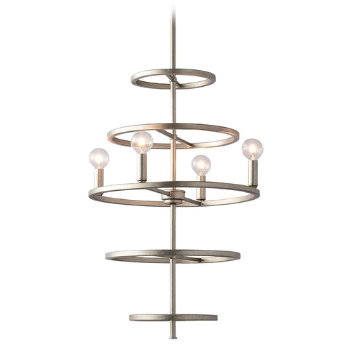 Matteo Lighting Hoopa Rusty Silver Mini Chandelier by Matteo Lighting C67404SV