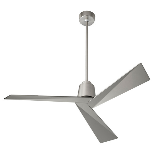 Dynamo 54-Inch Damp Ceiling Fan in Satin Nickel by Oxygen Lighting