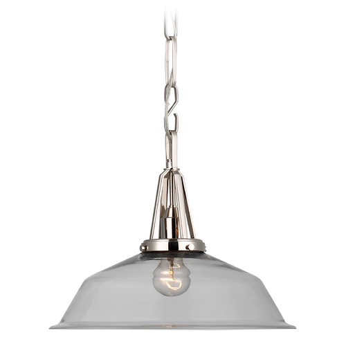 Chapman & Myers Layton 14-Inch Pendant in Nickel by Visual Comfort Signature