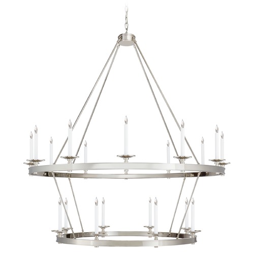 Chapman & Myers Launceton XL Chandelier in Nickel by Visual Comfort Signature