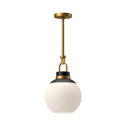 Alora Lighting Alora Lighting Copperfield Aged Gold Pendant Light with Globe Shade PD520512AGOP