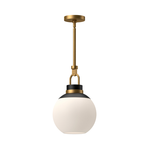 Alora Lighting Copperfield Aged Gold Pendant Light with Globe Shade
