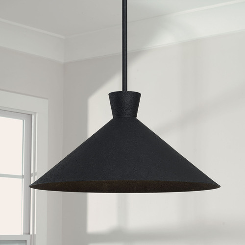 Paloma 17.75-Inch Pendant in Textured Black by Capital Lighting